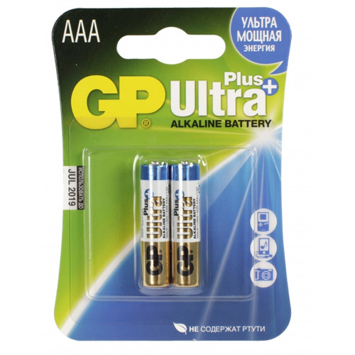 GP Батарейка AAA - GP Alkaline Ultra Plus 24AUP-2CR2 (2 штуки)