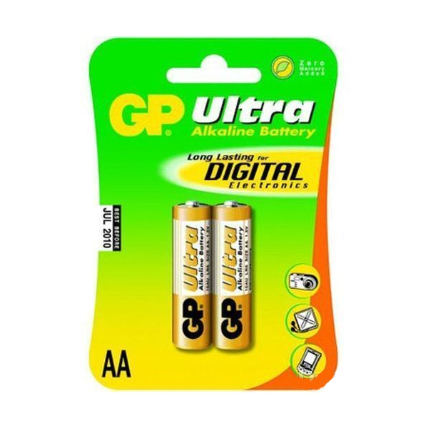 GP Батарейка AA - GP Alkaline Ultra Plus 15AUP-2CR2 (2 штуки)