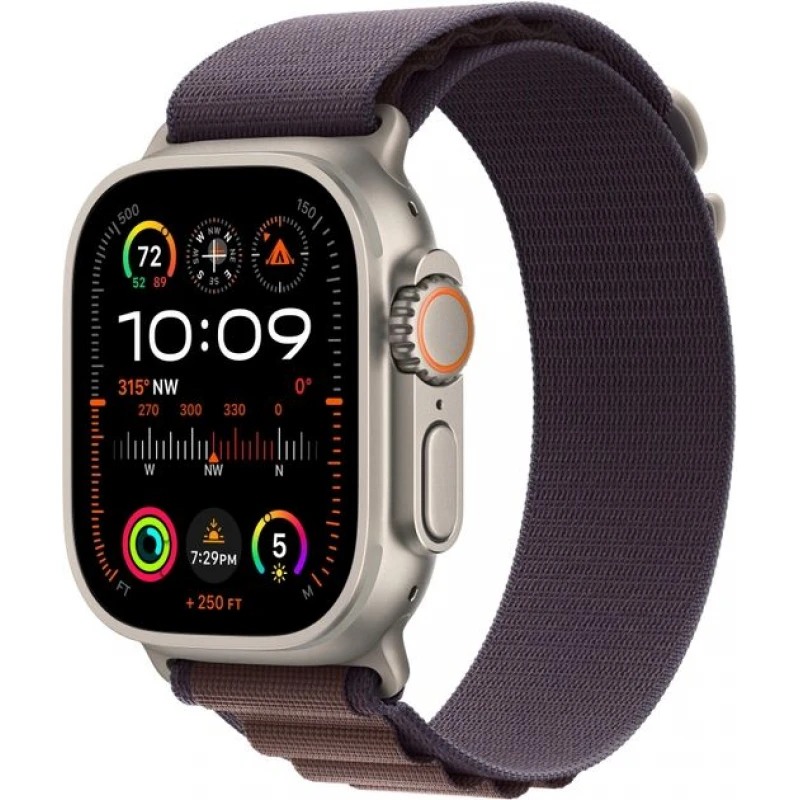 фото Умные часы apple watch ultra 2 gps + cellular 49mm titanium case with indigo alpine loop - small mrer3 / mrfe3