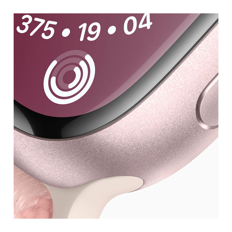 фото Умные часы apple watch series 9 gps 45mm pink aluminium case with light pink sport loop mr9j3