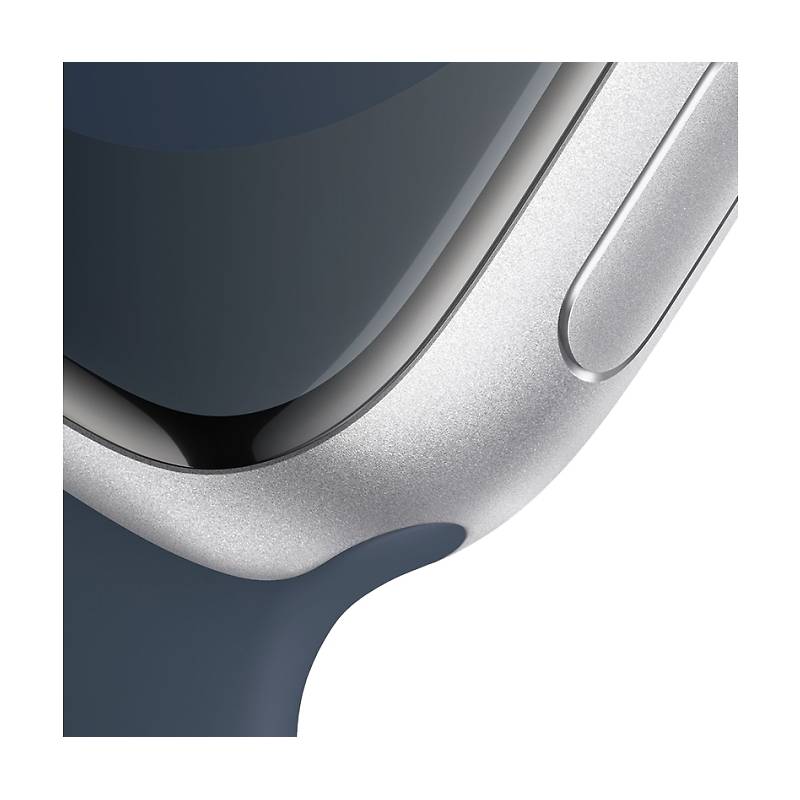 фото Умные часы apple watch series 9 gps 45mm silver aluminium case with storm blue sport band - m/l mr9e3