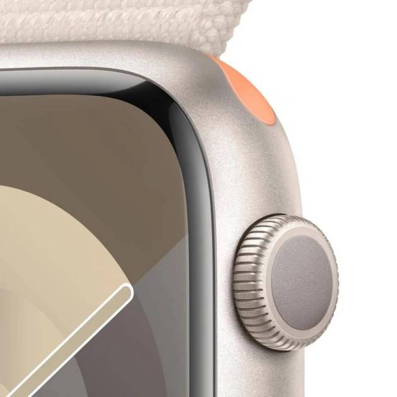 фото Умные часы apple watch series 9 gps 41mm starlight aluminium case with starlight sport loop mr8v3