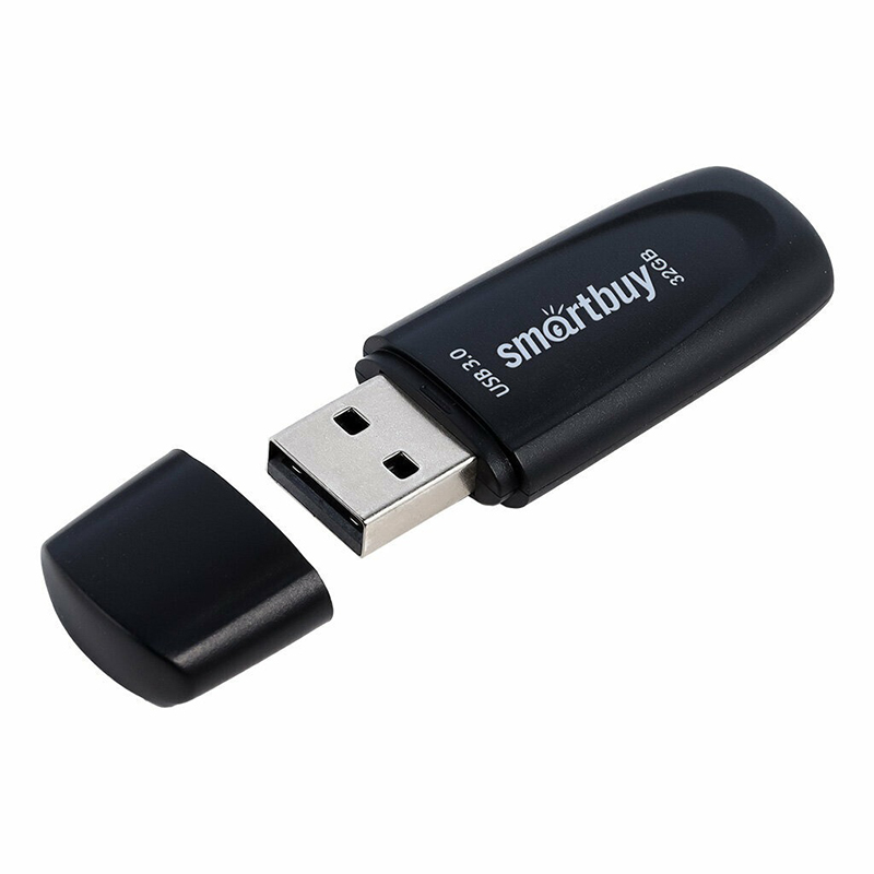 фото Usb flash drive 32gb - smartbuy scout usb 3.1 black sb032gb3sck