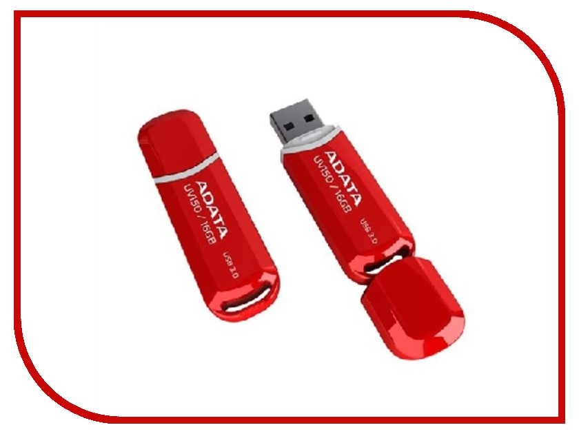 USB Flash Drive 16Gb - A-Data UV150 USB 3.0 Red AUV150-16G-RRD