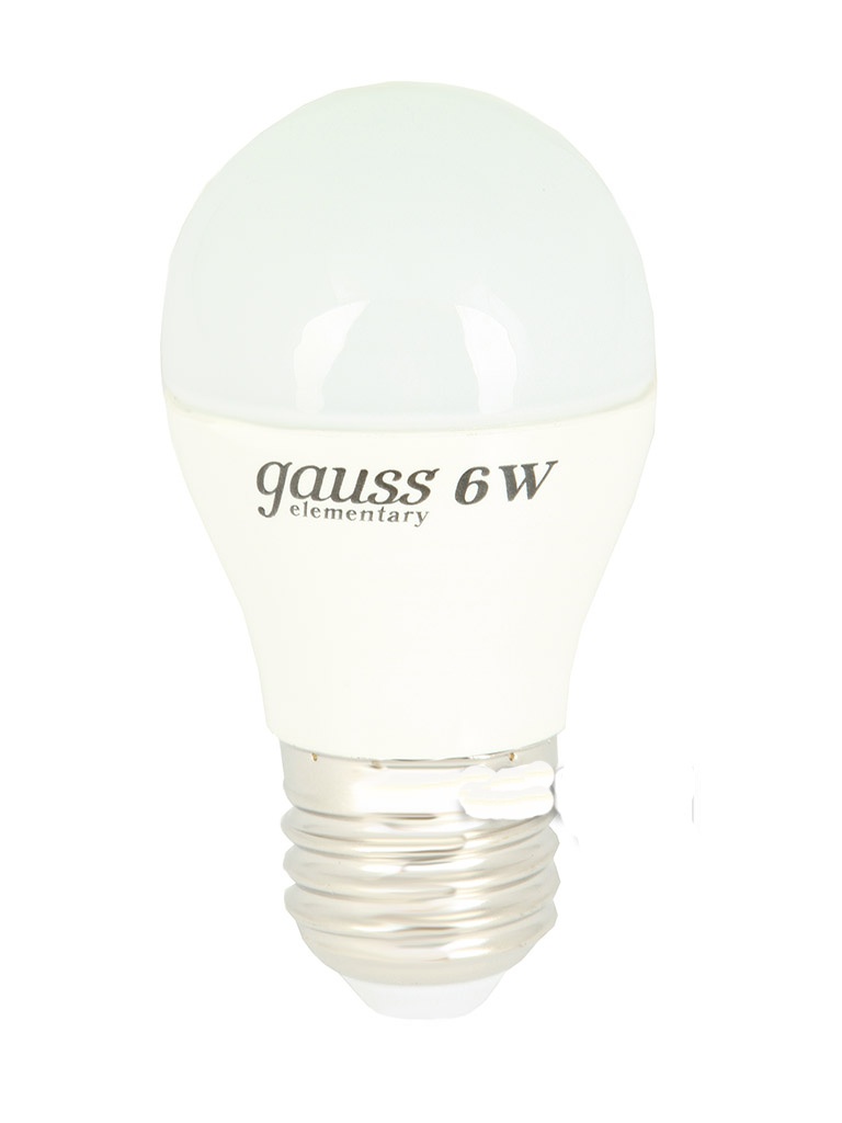  Лампочка Gauss Elementary 6W E27 220V 4100K LD53226