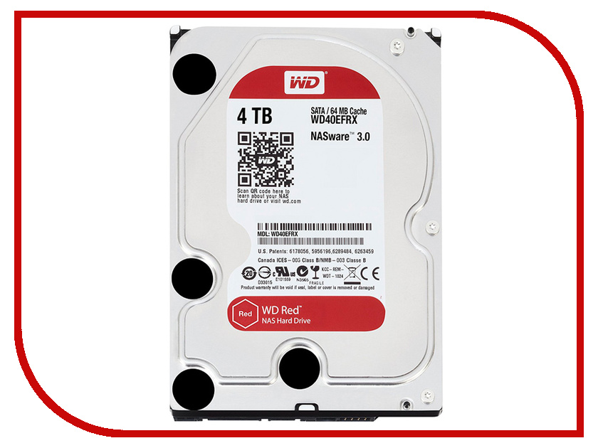 внутренние HDD/SSD WD40EFRX  Жесткий диск 4Tb - Western Digital WD40EFRX