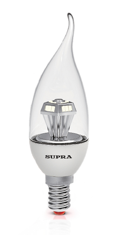 Supra Лампочка SUPRA SL-LED-CR-CNW-4W/3000/E14