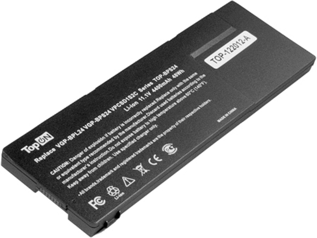  Аккумулятор TopON TOP-BPS24-NOCD 11.1V 4400mAh for Sony VAIO VPC-S/VPC-SA/VPC-SB/VPC-SD/VPC-SE/VPC-SC/SVS13/SVS15 Series