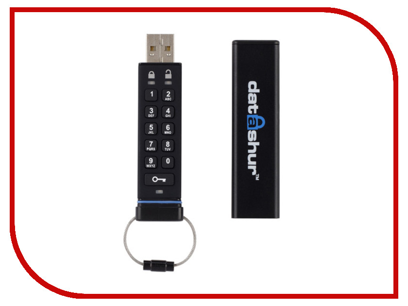 USB Flash Drive 16Gb - iStorage DatAshur 256-bit IS-FL-DA-256-16