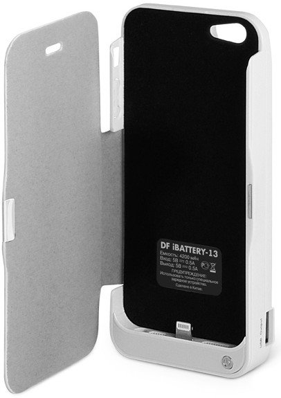  Аксессуар DF iBattery-13 для iPhone 5 4200 mAh White