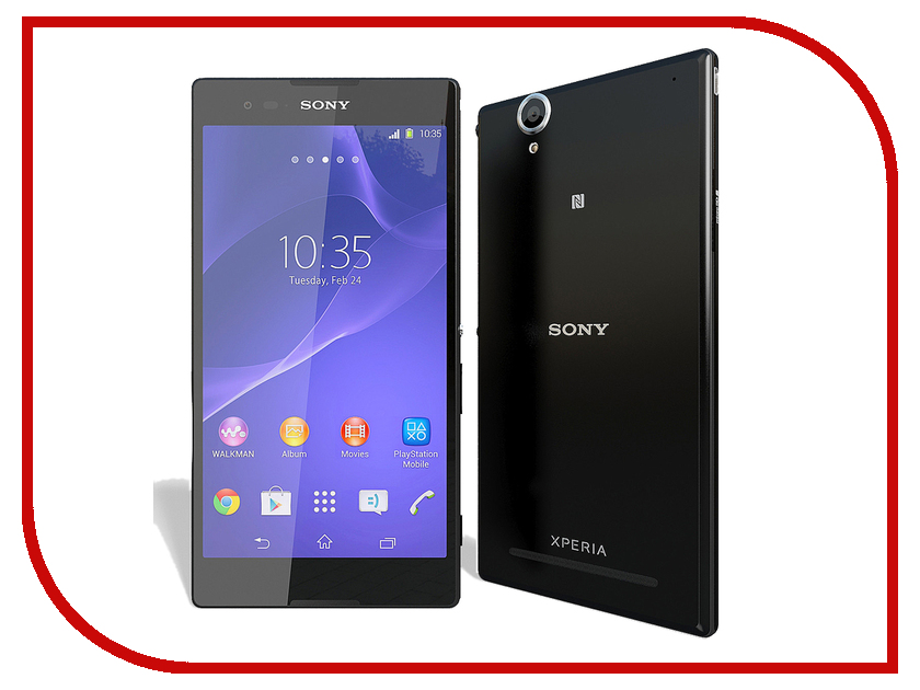Сотовый телефон Sony D5322 Xperia T2 Ultra Dual Black