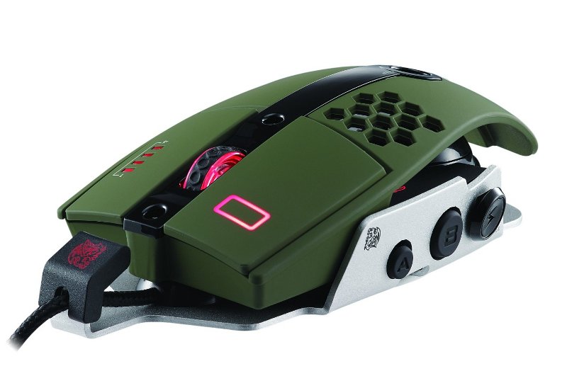  Мышь проводная Tt eSports By Thermaltake Gaming mouse Level 10M MO-LTM009DTK Military Green