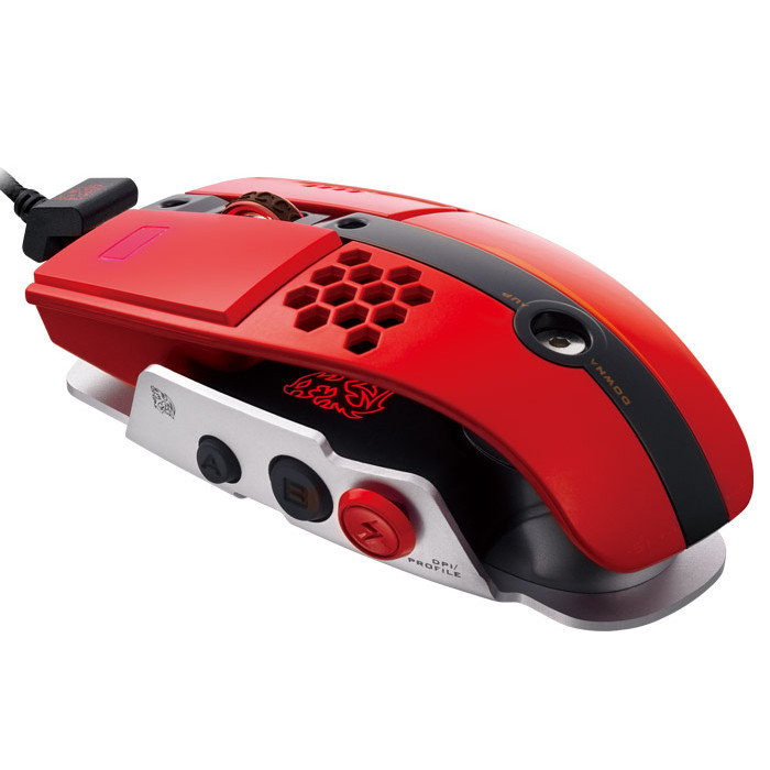  Мышь проводная Tt eSports By Thermaltake Gaming mouse Level 10M MO-LTM009DTL Red