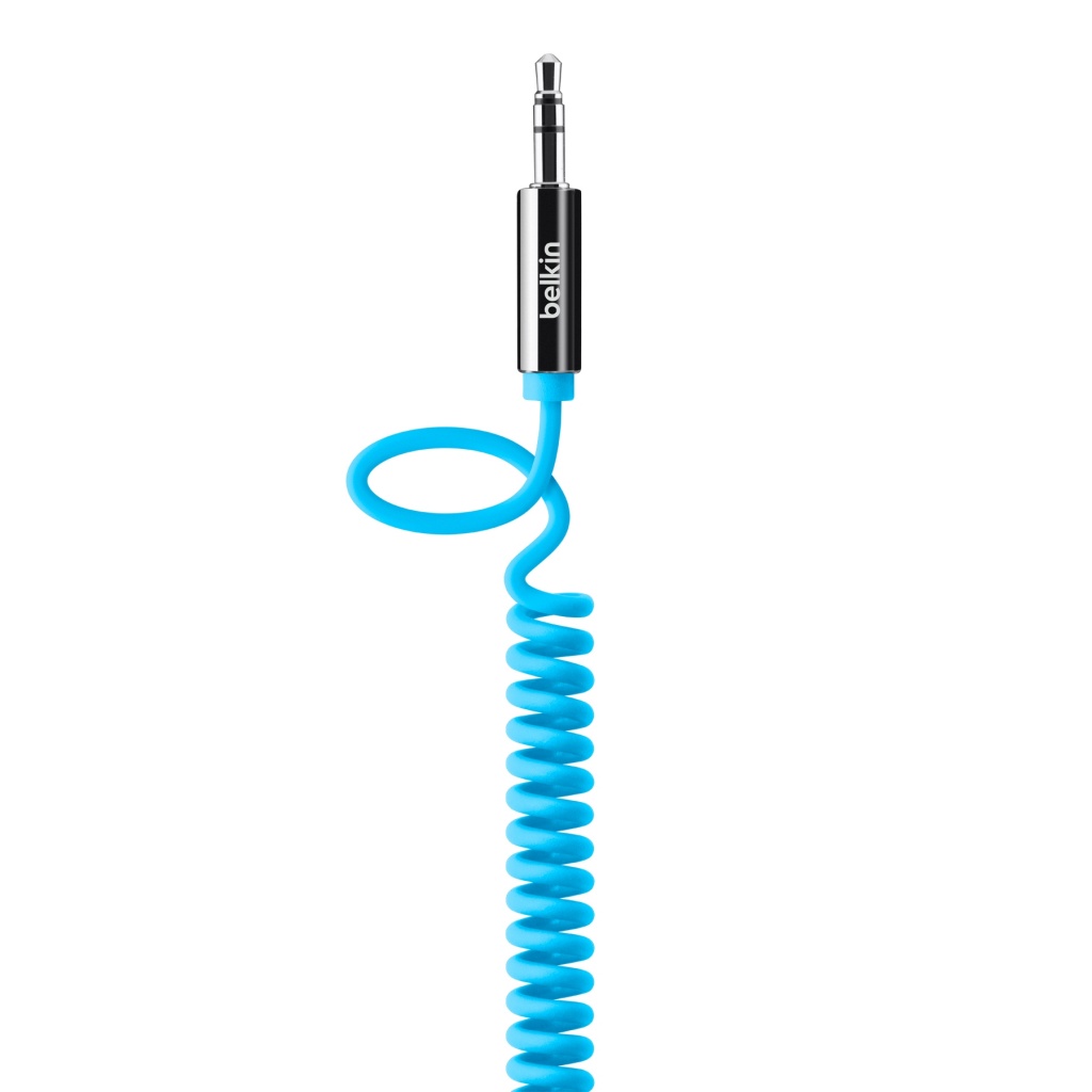 Belkin Аксессуар Belkin Mixit Coiled Cable AV10126cw06-BLU Blue