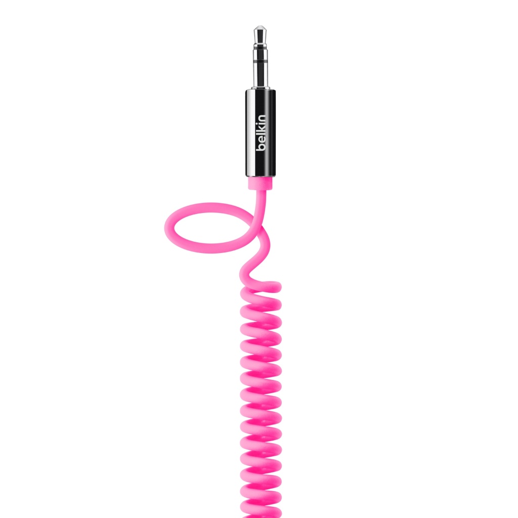 Belkin Аксессуар Belkin Mixit Coiled Cable AV10126cw06-PNK Pink
