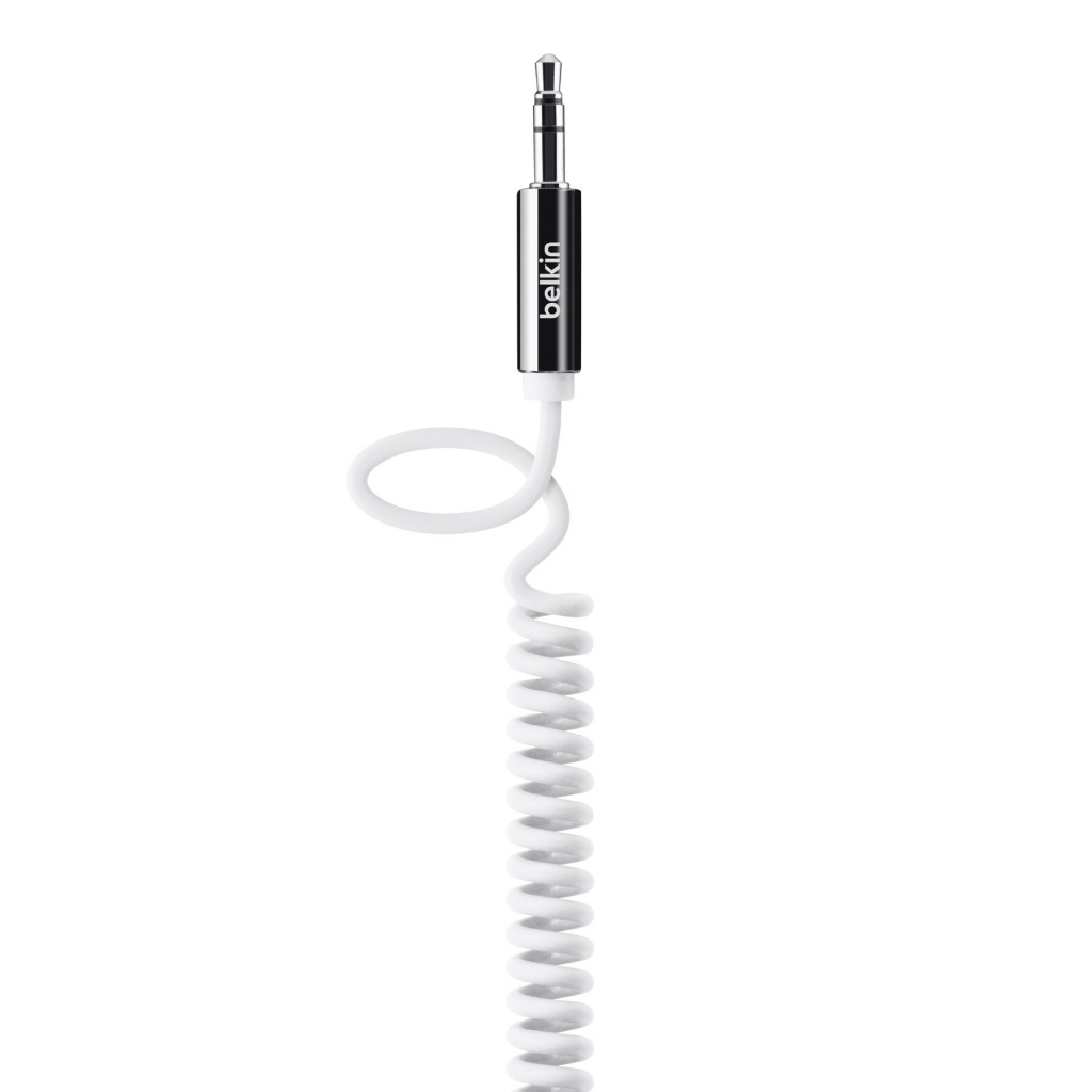 Belkin Аксессуар Belkin Mixit Coiled Cable AV10126cw06-WHT White