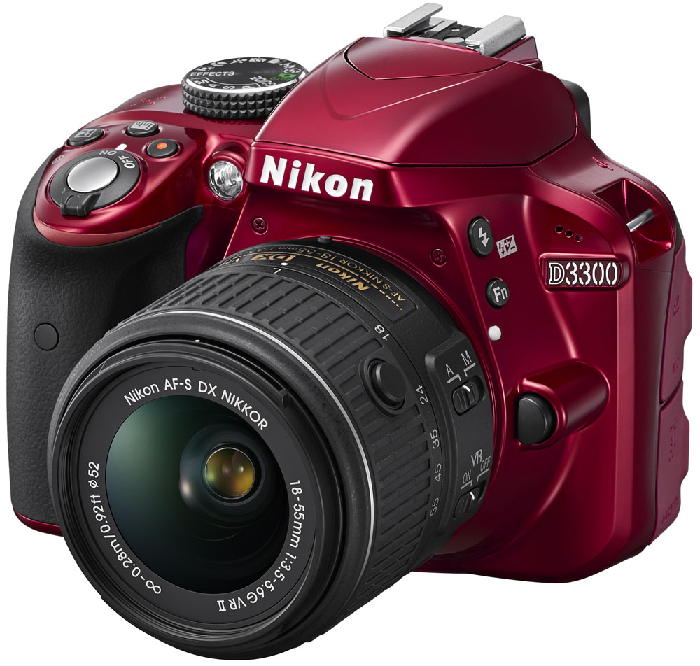 Nikon Фотоаппарат Nikon D3300 Kit AF-S DX 18-55 mm f/3.5-5.6G VR II Red