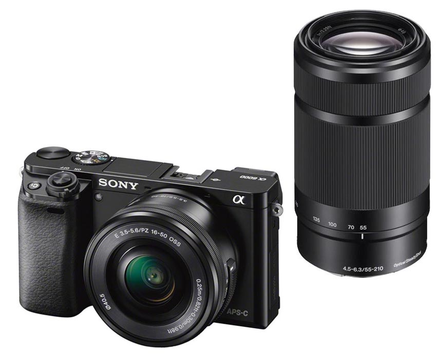 Sony Фотоаппарат Sony Alpha A6000 Kit 16-50, 55-210 mm Black
