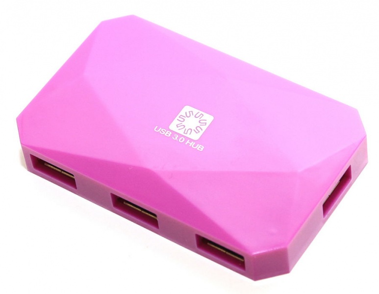  Хаб USB 5bites HB34-301PPU USB 4 ports Purple