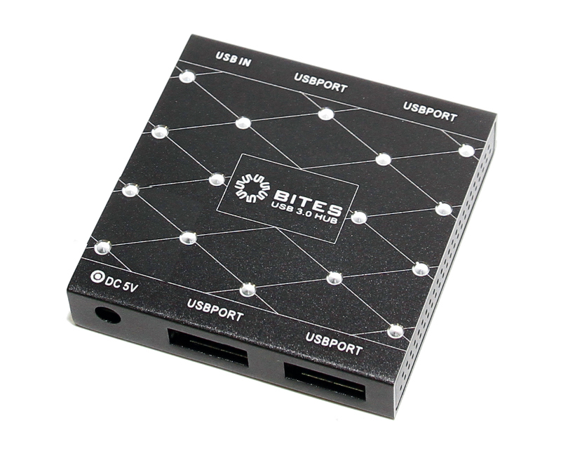 Хаб USB 5bites HB34-302PBK USB 4 ports Black