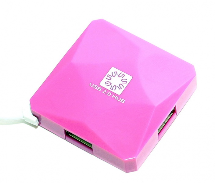  Хаб USB 5bites HB24-202PU USB 4 ports Purple