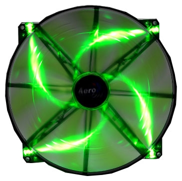 AeroCool Вентилятор AeroCool Silent Master Green LED 200mm EN55710