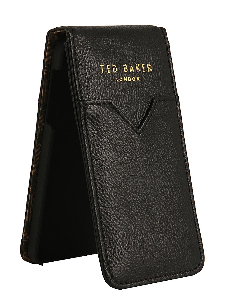  Аксессуар Чехол Ted Baker Leather Style Flip Case for iPhone 5 Black 09502