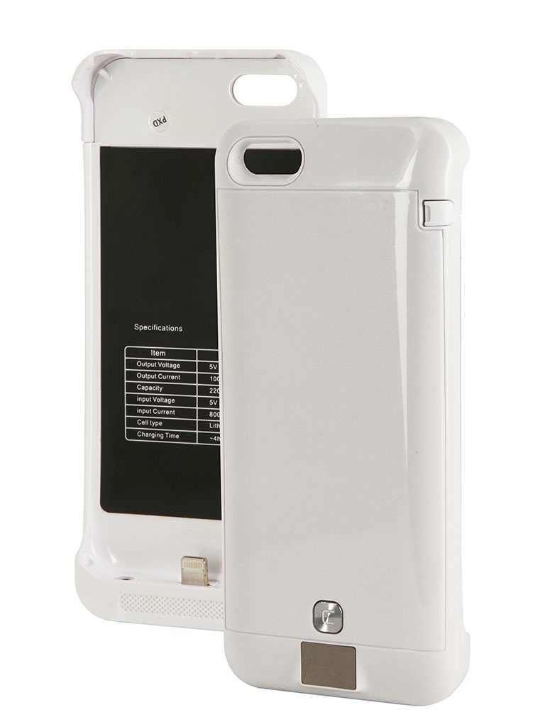  Аксессуар Чехол-аккумулятор KS-is KS-232 2200mAh for iPhone 5/5S/5C White