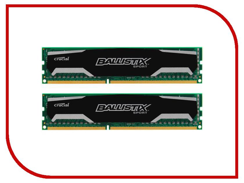   Crucial Ballistix Sport DDR3 DIMM 1600MHz PC3-12800 CL9 - 8Gb KIT (2x4Gb) BLS2CP4G3D1609DS1S00CEU