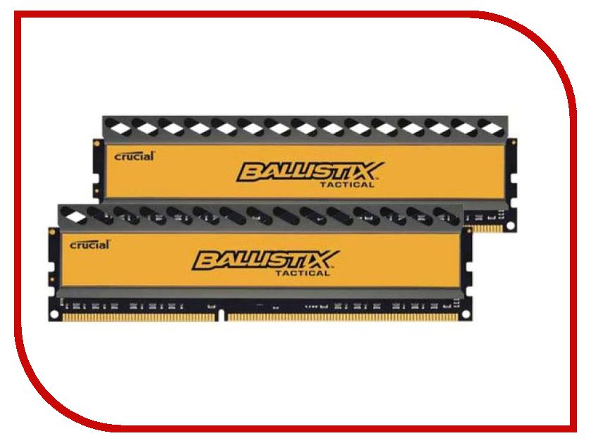 Модуль памяти Crucial Ballistix Tactical DDR3 DIMM 1600MHz PC3-12800 CL8 - 8Gb KIT (2x4Gb) BLT2CP4G3