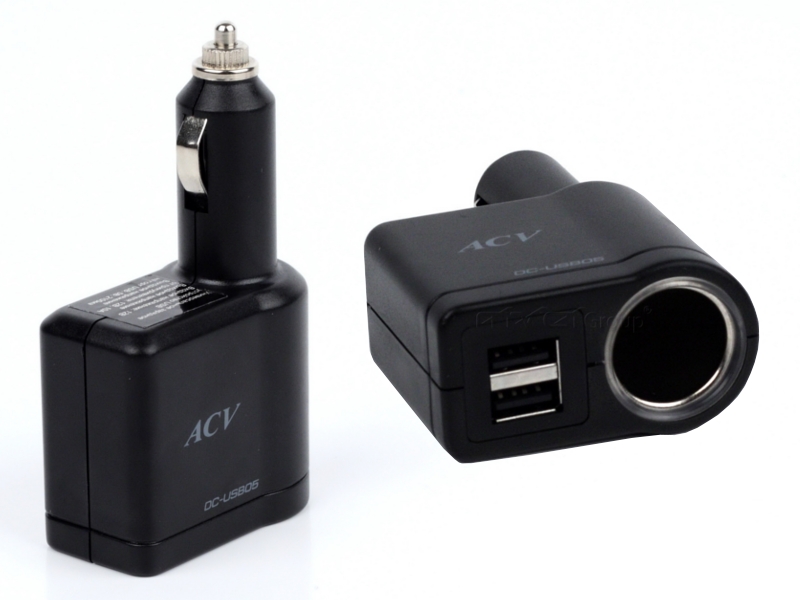 ACV Аксессуар Разветвитель прикуривателя на 1 гнездо и 2 USB выхода ACV DC-USB05