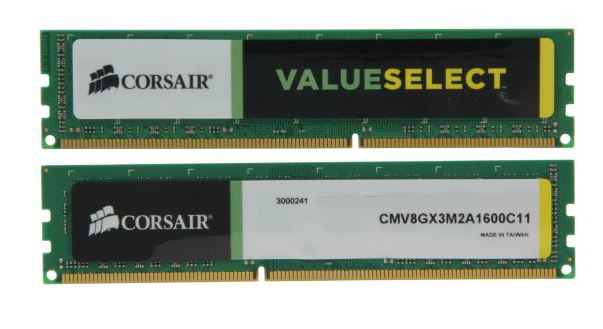 Corsair PC3-12800 DIMM DDR3 1600MHz - 8Gb KIT (2x4Gb) CMV8GX3M2A1600C11
