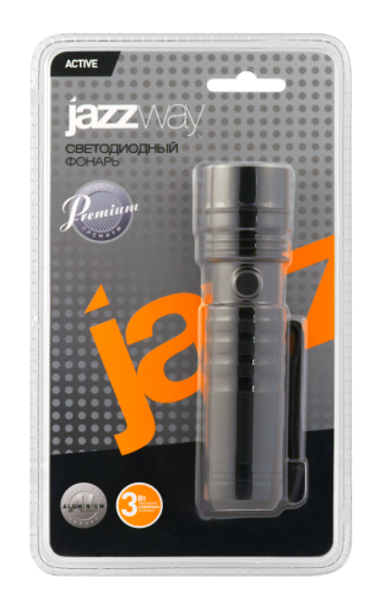 Jazzway - Фонарь Jazzway A2-L3W-4AAA 3W LED Alum BL-1 Black