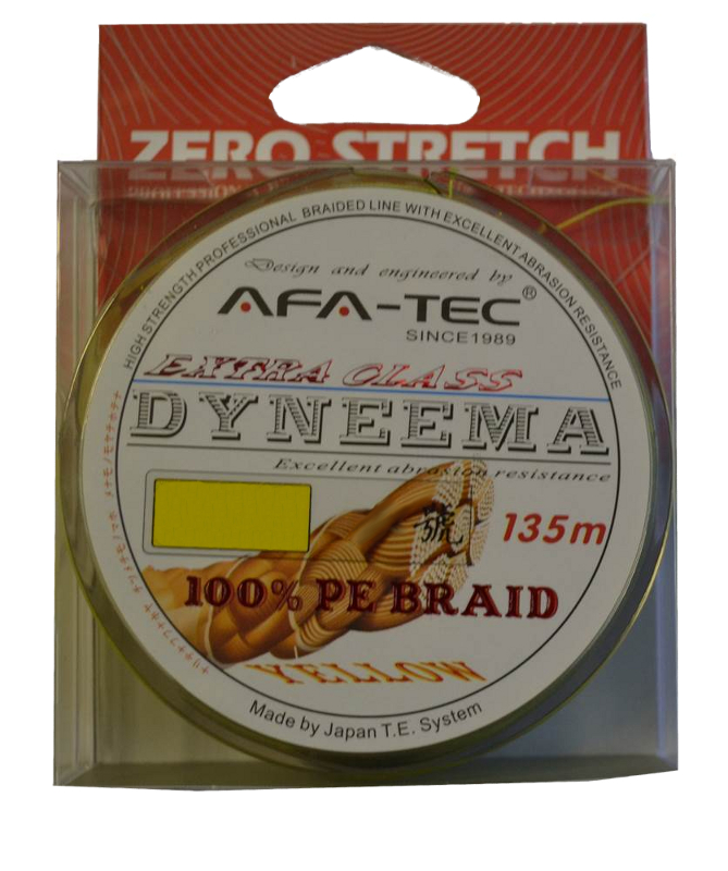  Шнур плетеный AFA-TEC Dyneema PEY12135 135m Yellow