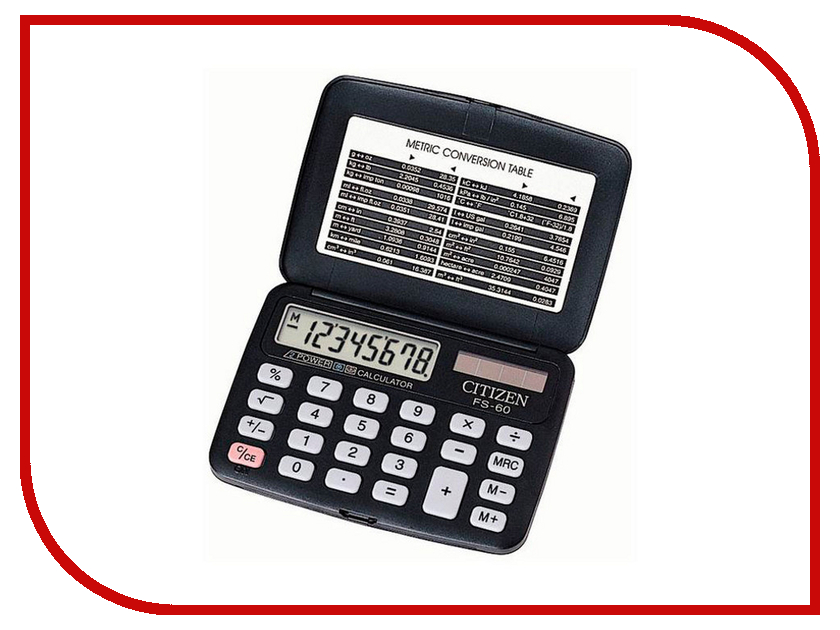 Калькулятор Citizen FS-60BKII Black - двойное питание