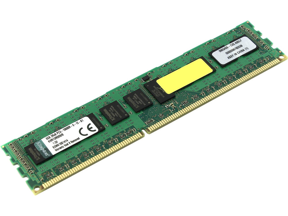 Kingston PC3-10600 DIMM DDR3 1333MHz ECC Reg CL9 DR x8 - 8Gb KVR13R9D8/8