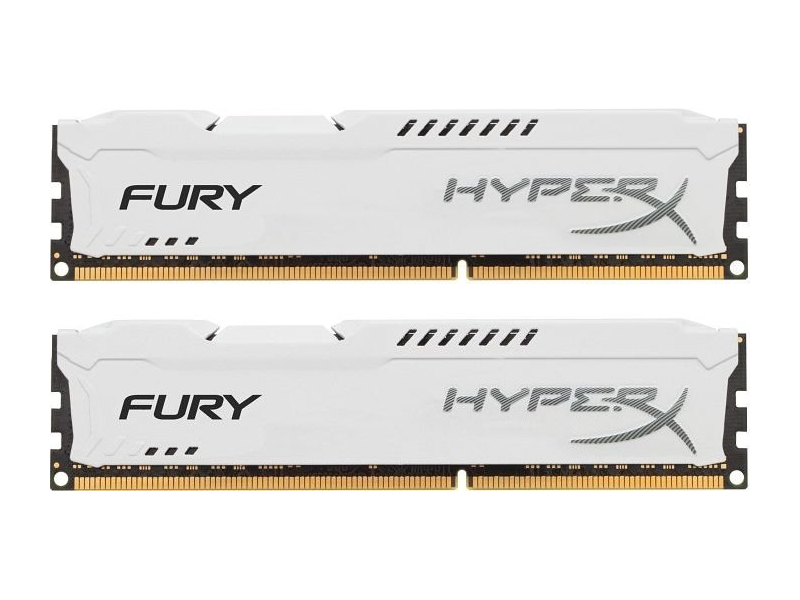 Kingston HyperX Fury White Series PC3-12800 DIMM DDR3 1600MHz CL10 - 16Gb KIT (2x8Gb) HX316C10FWK2/16