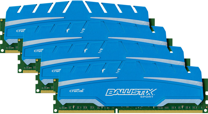 Crucial Ballistix Sport XT PC3-14900 DIMM DDR3 1866MHz CL10 - 32Gb KIT (4x8Gb) BLS4C8G3D18ADS3BEU