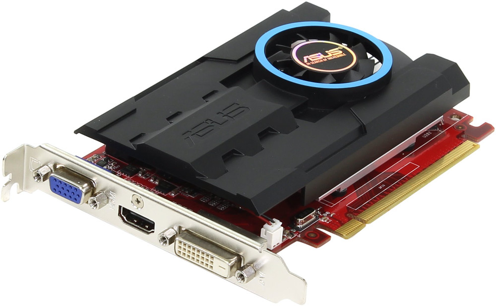 Asus Radeon R7 240 600Mhz PCI-E 3.0 1024Mb 1600Mhz 64 bit DVI HDMI HDCP R7240-1GD3