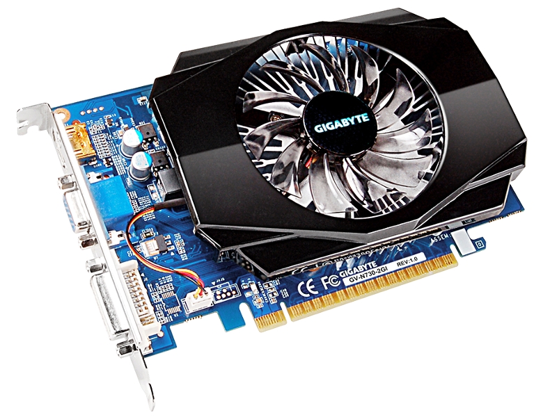 Gigabyte GeForce GT 730 700Mhz PCI-E 2.0 2048Mb 1600Mhz 128 bit DVI HDMI HDCP GV-N730-2GI