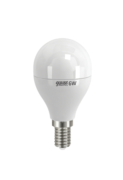 Gauss - Лампочка Gauss Elementary 6W E14 220V 4100K LD53126