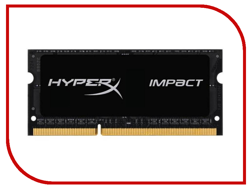 Модули памяти HX316LS9IB/8  Модуль памяти Kingston HyperX Impact DDR3L SO-DIMM 1600MHz PC3-12800 CL9 - 8Gb HX316LS9IB/8