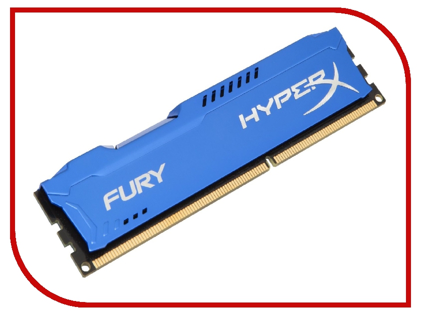   Kingston HyperX Fury Series DDR3 DIMM 1600MHz PC3-12800 CL10 - 4Gb HX316C10F / 4