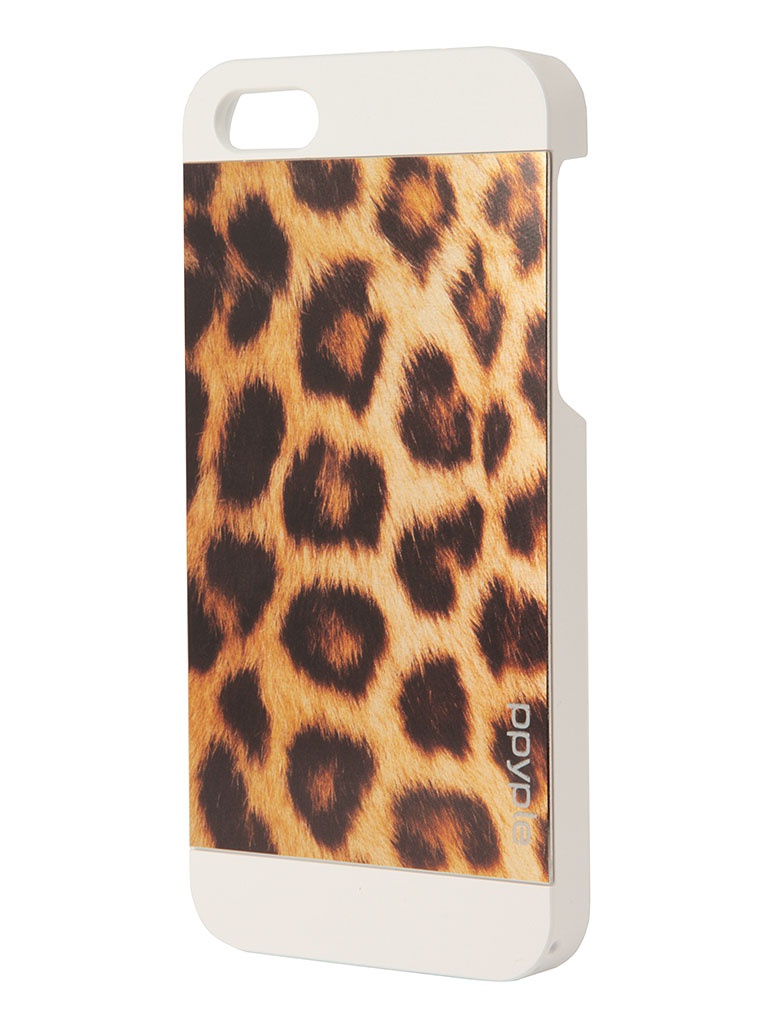  Аксессуар Чехол-накладка Ppyple Metal Jacket for iPhone 5 / 5S Leopard White