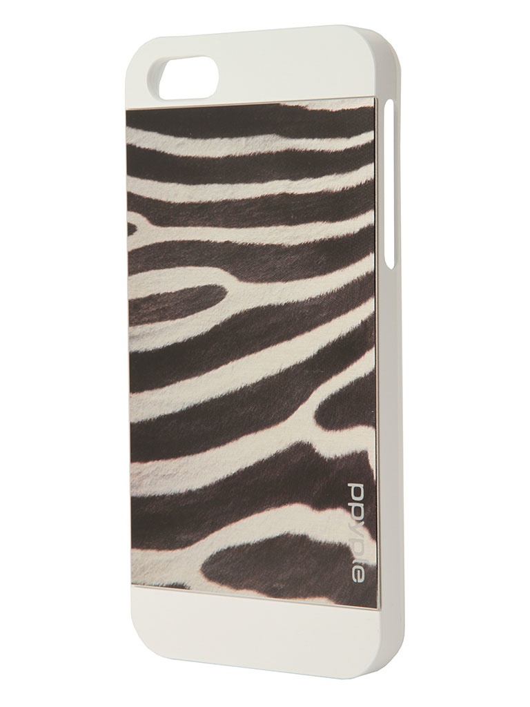  Аксессуар Чехол-накладка Ppyple Metal Jacket for iPhone 5 / 5S Zebra White