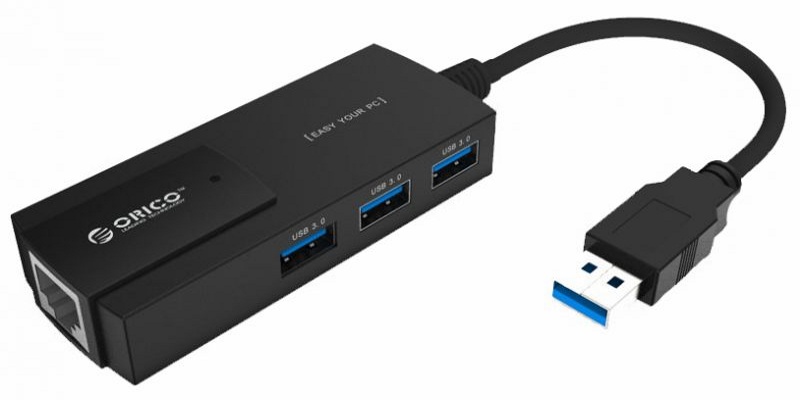  Хаб USB Orico HR02-U3 USB3.0 3-ports Black