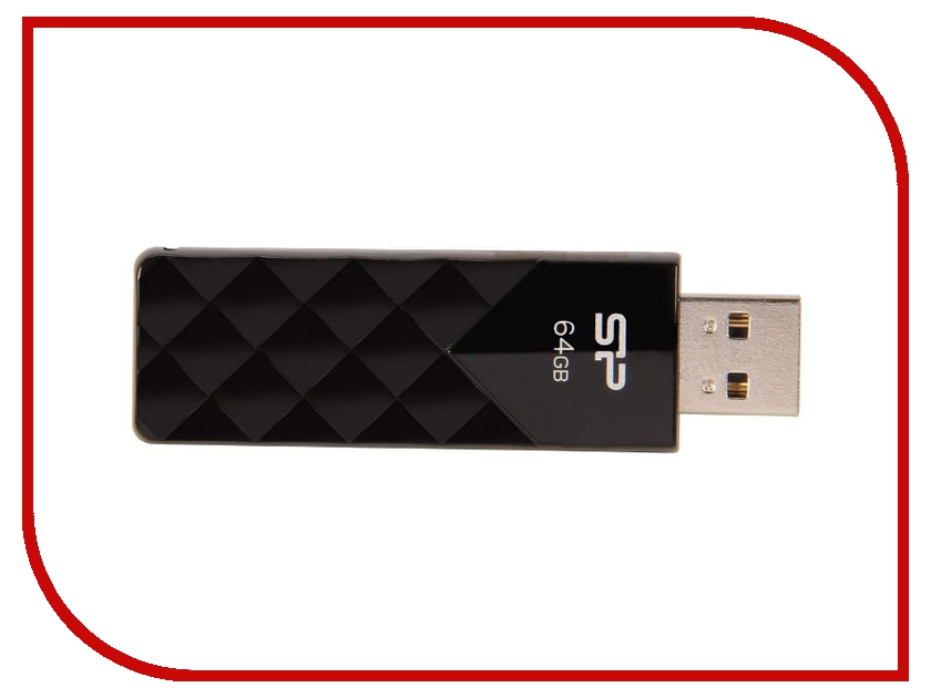 USB Flash Drive 64Gb - Silicon Power Ultima U03 Black SP064GBUF2U03V1K