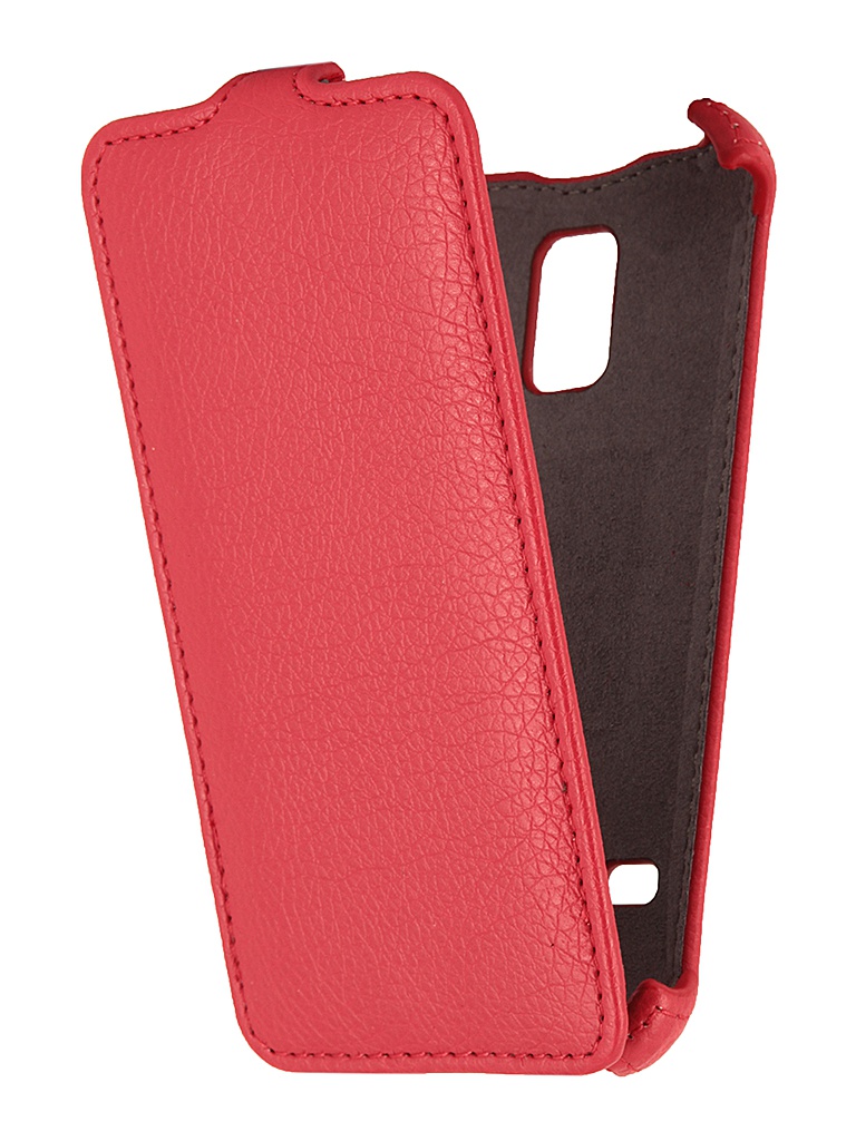  Аксессуар Чехол Samsung SM-G800 Galaxy S5 mini EcoStyle Flip Sheel Red ESH-F-SGS5mini-RED