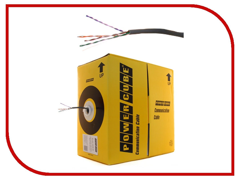 Сетевой кабель Power Cube UTP кат. cat.5e Fluke pullbox 305m PC-UPC-5004E-SO сетевой кабель power cube utp cat 5e 305m grey pc upc 5051e so