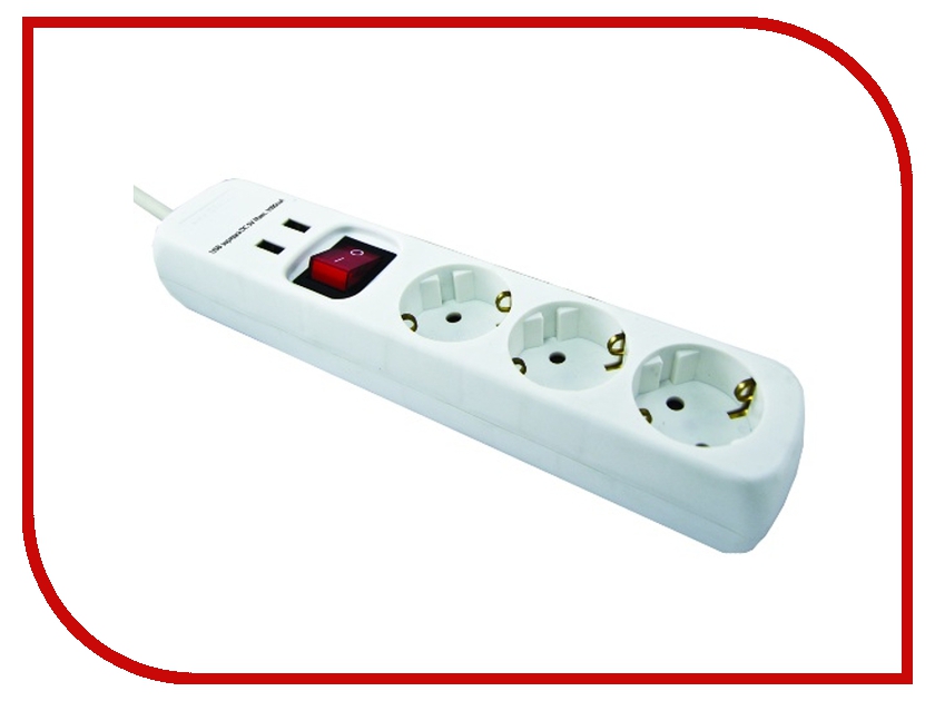   TDM-Electric Y03B-USB 3 Sockets 2xUSB 1.5m SQ1303-0301